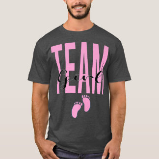 Camiseta Chica de equipo rosa lindo revelar fiesta Idea par