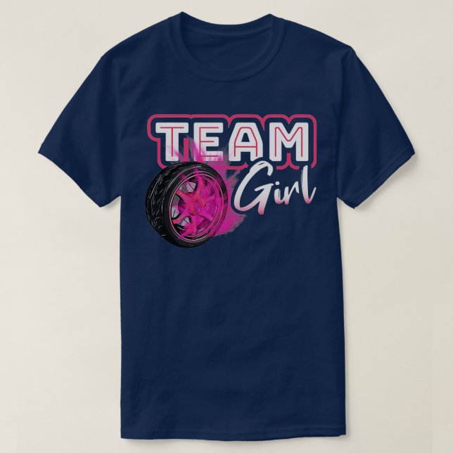 Camiseta Chica de equipos de revelación de género Fiesta de (Diseño del anverso)