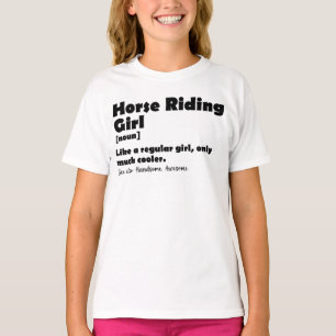 Camiseta Chica de equitación divertida definición jinete mo