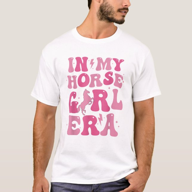 Camiseta Chica de equitación divertida en mi época de chica (Anverso)