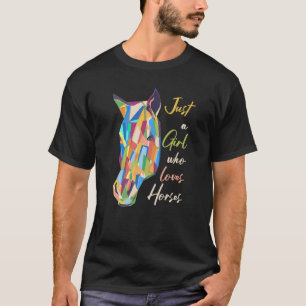 Camiseta Chica de equitación Hija de caballos Niña Ecuestre