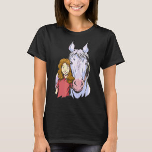 Camiseta Chica de equitación mujer monta caballos