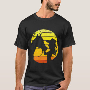Camiseta Chica de equitación occidental con regalo de silue