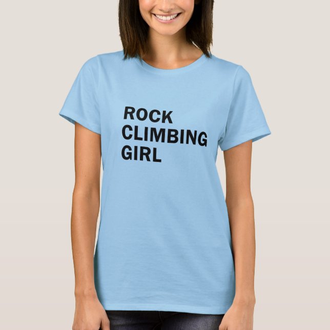 Camiseta Chica de escalada de rocas (Anverso)