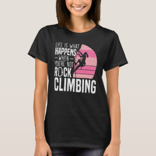 Camiseta Chica de escalada en el peñón de Bouldering Climbe