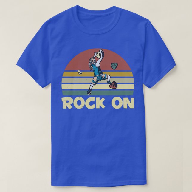 Camiseta Chica de escalada en pared mujer con rocas en el i (Diseño del anverso)