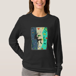 Camiseta Chica de escalada en pared mujer con rocas en inte