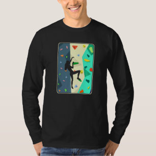 Camiseta Chica de escalada en pared mujer con rocas en inte