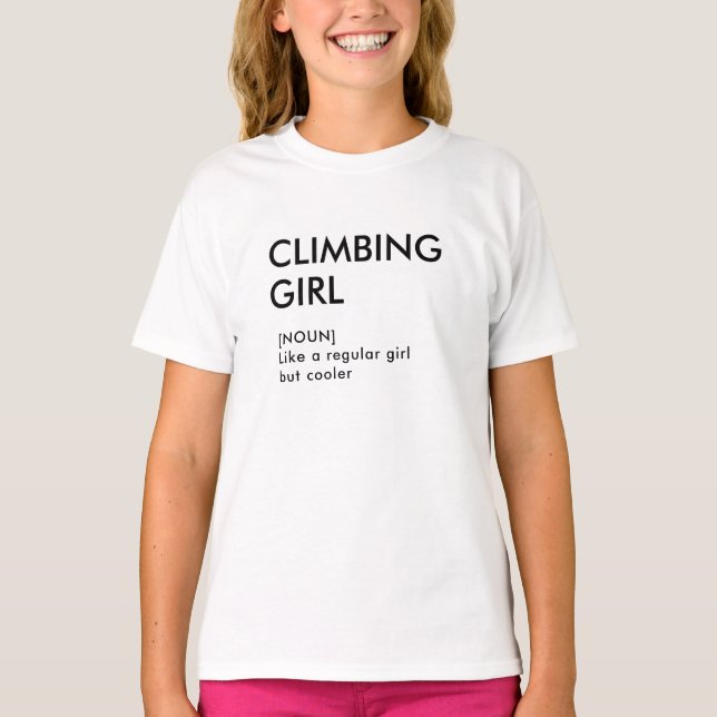 Camiseta Chica de escalada rock regalo de moda para ella (Anverso)