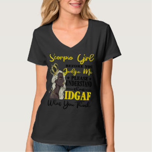 Camiseta Chica De Escorpio Antes De Juzgarme Por Favor Ente