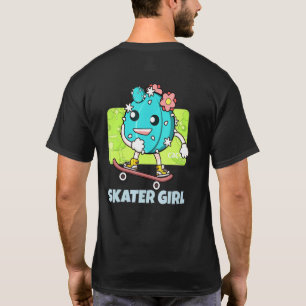 Camiseta Chica de esquí Cactus en Skateboard Skateboarding 
