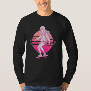 Camiseta Chica de esquí Lofi Skateboard Rentabilidad de vap