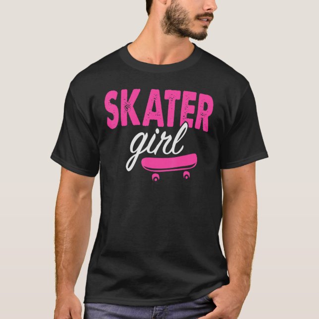 Camiseta Chica de esquí Skateboarding Skater Skate Board Ch (Anverso)