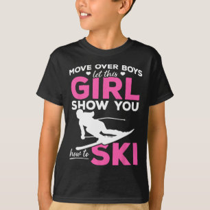 Camiseta Chica De Esquí Trasladarse Por Los Niños Dejar Que