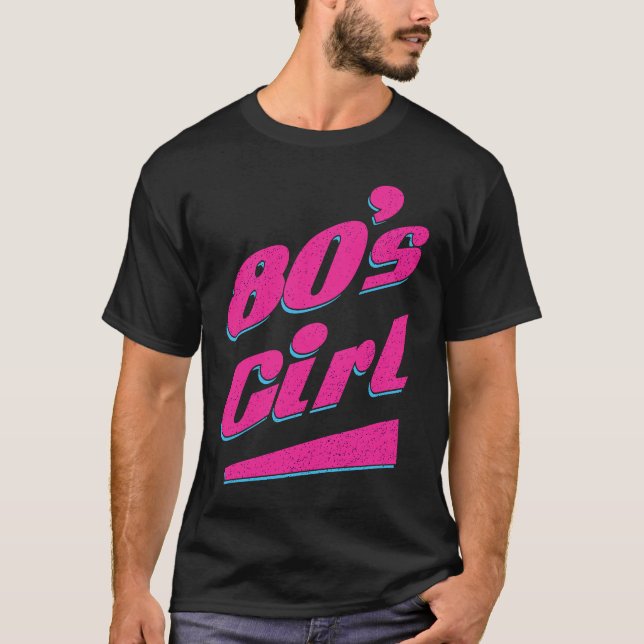 Camiseta Chica de estampado trasero de los 80 (Anverso)