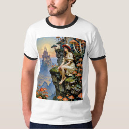 Camiseta Chica de Fairycore Cliffside Mushroom Castle Shirt