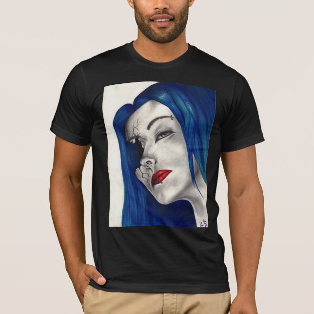 Camiseta Chica de fantasía bellamente roto horror arte góti (Anverso)