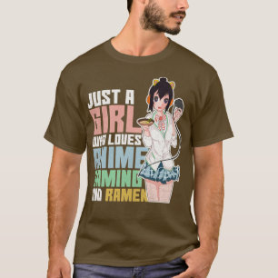 Camiseta Chica de fideos de Ramen Otaku Gaming