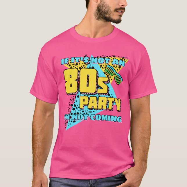 Camiseta chica de fiesta retro de los 80 (Anverso)