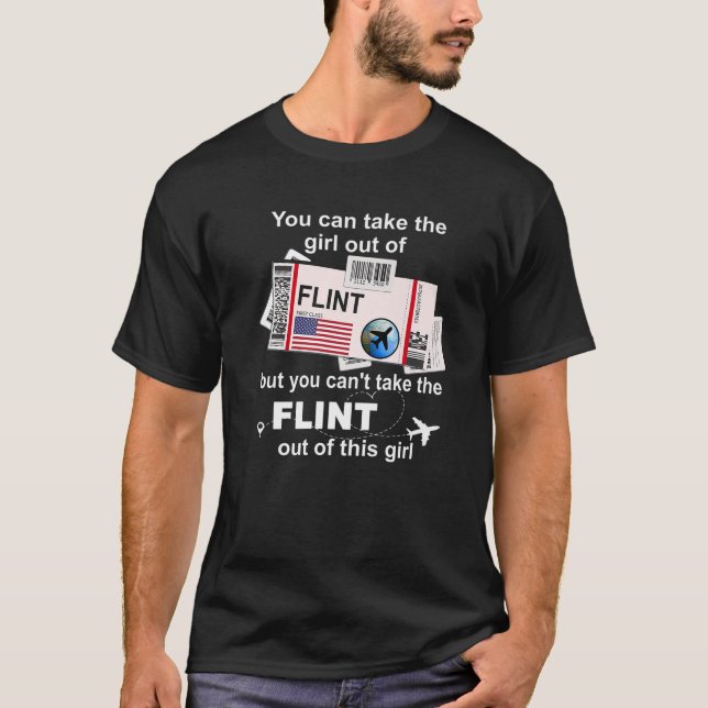Camiseta Chica De Flint Boarding Pass - Flight Ticket Flin (Anverso)