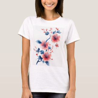 camiseta chica de flores
