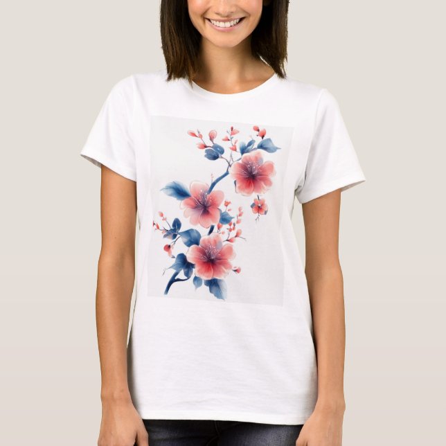camiseta chica de flores (Anverso)