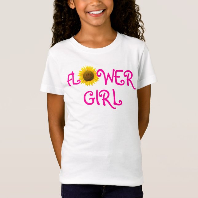 Camiseta Chica de flores de girasol T-Shirt (Anverso)