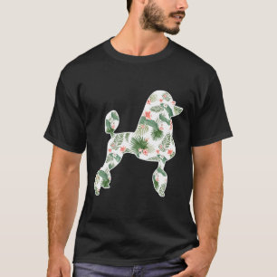 Camiseta Chica de flores de perro de cerdo mujeres hawaiana