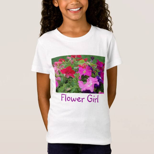 Camiseta Chica de flores Peonies (Anverso)