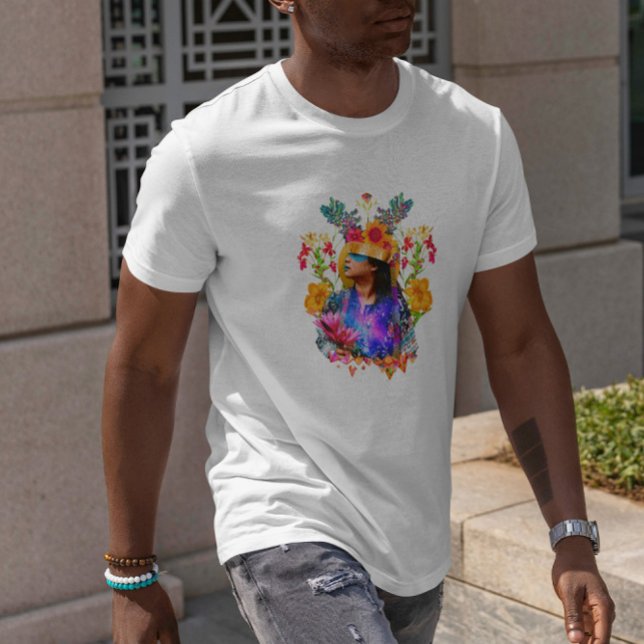 Camiseta Chica de flores selváticas (Subido por el creador)