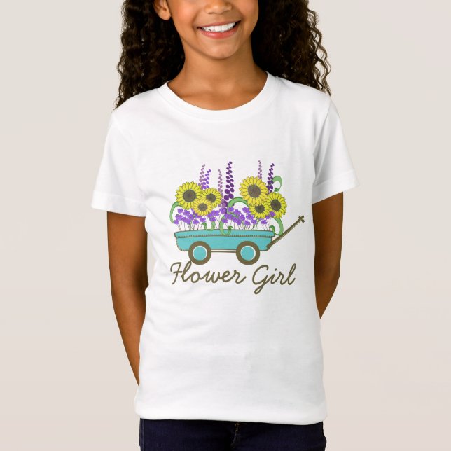 Camiseta Chica de flores vagón de flores (Anverso)