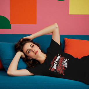 Camiseta Chica de Fondo de Cereza – Cereza Retro
