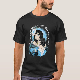 Camiseta Chica de fotografía de Kitsune Sad Estética Edgy S