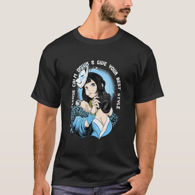 Camiseta Chica de fotografía de Kitsune Sad Estética Edgy S (Anverso)