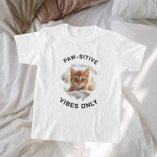 Camiseta Chica de fotos de gatos sólo con vibraciones sensi