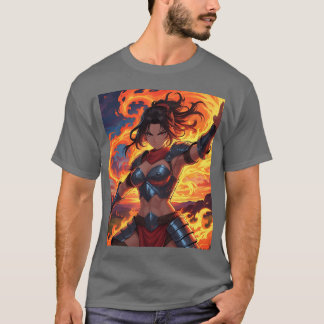 Camiseta CHICA DE FUEGO DE ANIMÉ amiga