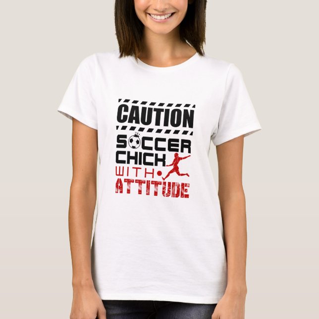 Camiseta Chica de fútbol con Chicas divertidos de jugador a (Anverso)