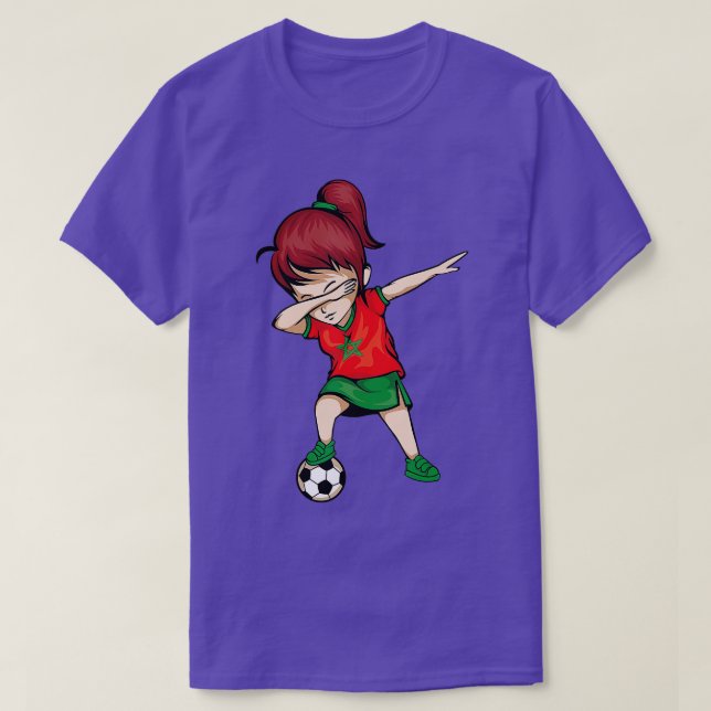 Camiseta Chica de fútbol de Dabbing Marruecos Estadio Marru (Diseño del anverso)
