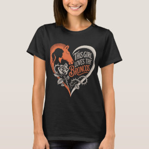 Camiseta Chica de Fútbol de Denver Corazón Amante de Caball