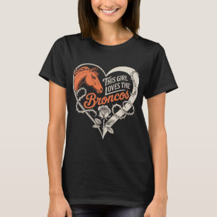 Camiseta Chica de Fútbol de Denver Corazón Lindo Amante de 