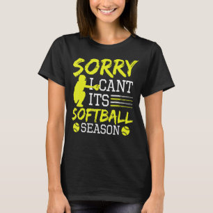 Camiseta Chica de fútbol de Softball Temporada de Softball