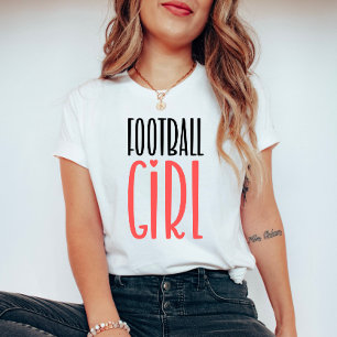 Camiseta Chica de fútbol   Deportes de texto rosa negrita
