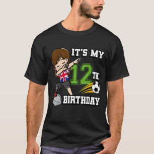 Camiseta Chica de fútbol es mi décimo segundo cumpleaños Re