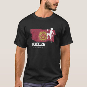 Camiseta Chica de fútbol femenino con bandera de Kirguistán