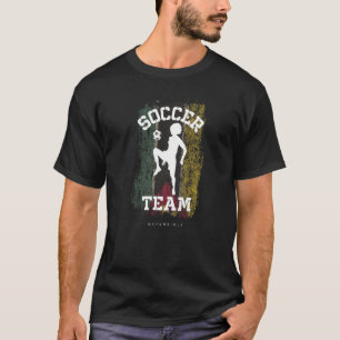 Camiseta Chica de fútbol femenino con bandera de Mozambique