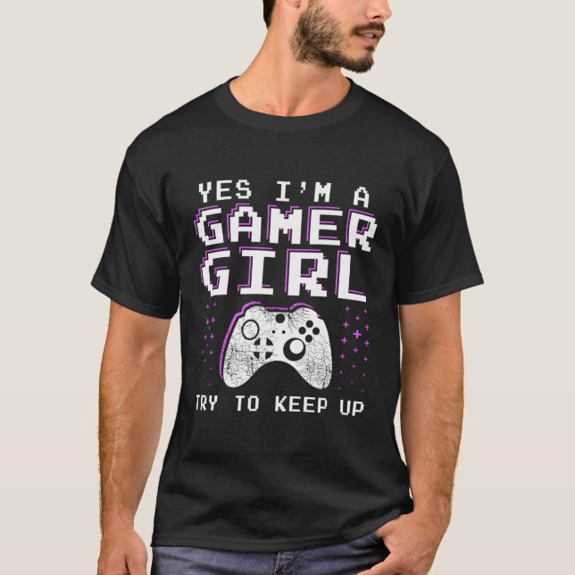 Camiseta Chica De Gamer Cosas Regalos Para Los Adolescentes (Anverso)