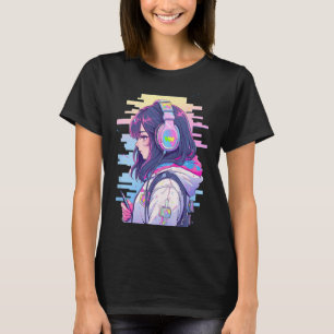 Camiseta Chica de gamer Funny Pastel Japón Anime Streamer J