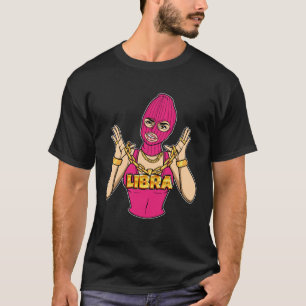 Camiseta Chica de Gangsta Libra enmascarada de oro a una mu