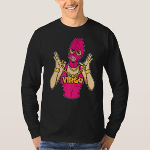 Camiseta Chica De Gangsta Virgo Enmascaró A Mujer Gangster 