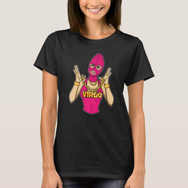 Camiseta Chica De Gangsta Virgo Enmascaró A Mujer Gangster  (Anverso)